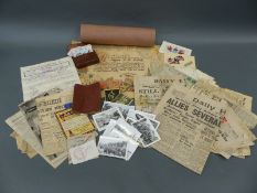A quantity of military ephemera relating to 1925006 Sapper A W Roberts of the Royal Engineers