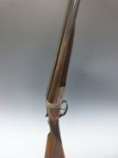 Samuel R Allport 12 bore side by side shotgun with named and engraved locks, double trigger,