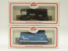 Two Bachmann H0/00 gauge locomotives DDT Plymouth Industrial Diesel Conrail 6679 and 0-4-0 Steam