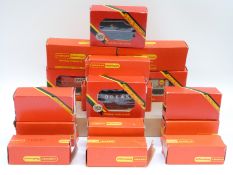Seventeen Hornby 00 gauge, wagons, vans, tankers and Breakdown Crane set R739,