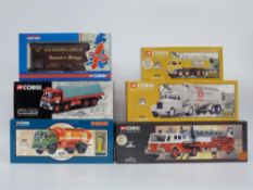 Six Corgi and Corgi Classics diecast model vehicles comprising 911 Fire Rescue 51802,
