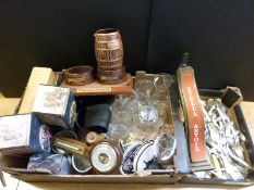 A quantity of breweriana including Paterson's Licensing Acts 1916, Stella Artois bar top pump,