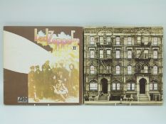 Led Zeppelin II red / plum label with Lemon Song credit and Physical Graffiti,
