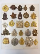 A collection of Canadian military badges including some rarities,