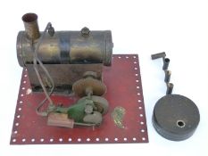 Hobbies SE3 live steam stationary engine on flat Meccano type base