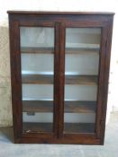 A small oak display or bookcase,