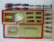 Four Tommy Atkins and similar diecast model soldier and vehicle sets including Good Soldiers,