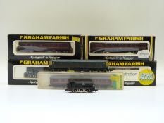 Four Graham Farish N gauge model railway locomotives comprising Standard 4 Tank,