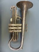 Blessing XL U.S.A silver plated cornet, reg.