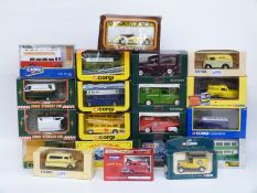 Twenty mainly Corgi diecast model vehicles including Only Fools and Horses, Eddie Stobart,