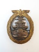 WWII German Third Reich High Seas Fleet War Badge.