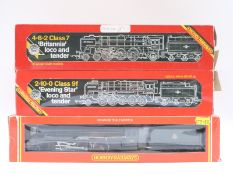 Three Hornby 00 gauge BR locomotives 2-10-0 Class 9F Evening Star R065,