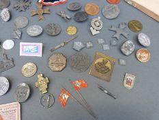 A quantity of Nazi German 1930's rally badges or tinnies, insignia,