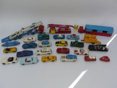 Twenty-five Corgi Toys diecast model vehicles including Batmobile, Chipperfield's Circus, Ski Club,