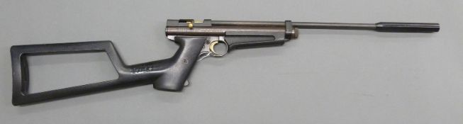 Crossman 2250B .22 air rifle with skeleton pistol grip stock, serial number 502B15919.