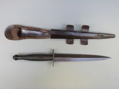 A Fairbairn Sykes style commando dagger, marked William Rodgers Sheffield England,