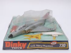 Dinky Toys diecast model US Navy Phantom jet aeroplane 730,