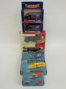 Seven Corgi diecast model commercial vehicles comprising three Golden Oldies Weetabix 19302,