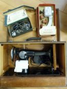 A Singer sewing machine,