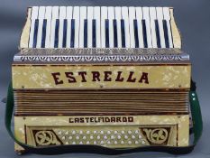 Castelfidardo Estrella 36 bass piano accordion with ivory pearloid finish,