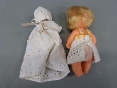 Six dolls, including two Sindy dolls, bisque jointed baby marked 'ABW',