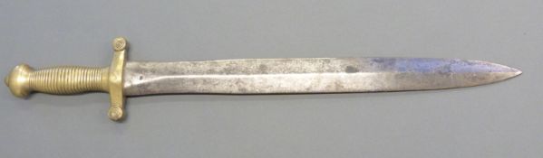 A 19thC French 1832 pattern Gladius sword, with indistinct number to the hilt,