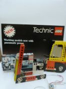 Lego Technic shop display stand and a forklift 8843 box.