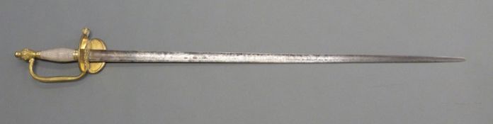 British 1796 pattern Infantry officer's sword with elaborately decorated hilt and blade,