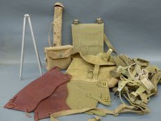 WWII British Army Officer webbing and straps to include pistol holster,