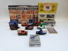 Eleven Matchbox and Corgi diecast model vehicles and vehicle sets including 40th Anniversary