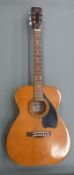 Unlabelled c1970 thought to be Japanese Univox acoustic guitar, labelled Martin & Co,