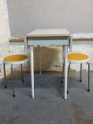 Two retro kitchen stools