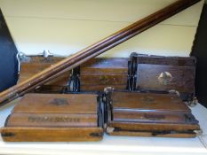 Five vintage carpet or similar sweepers/cleaners,