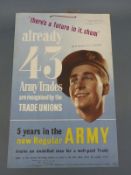 1950s British Army recruiting poster for the regular army,