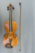 A vintage violin Andreas Luther of Tyrol, 1920 to label, 35.