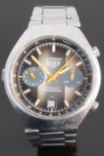 Heuer Carrera gentleman's automatic chronograph wristwatch with date aperture at 6 o'clock,