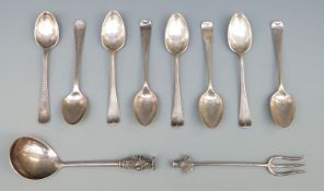 A set of six Victorian hallmarked silver picture back spoons depicting squirrels,