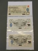 Three Welsh Black Sheep comprising a £1 example and two 5 swllt (shilling)