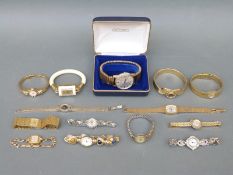 Thirteen ladies dress watches including Limit, Philip Mercier, Montine,