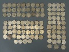 Approximately 1310g of UK silver coinage pre 1947 includes gradeable examples
