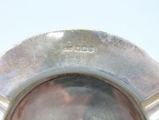 Two hallmarked silver ashtrays with commemorative inscriptions,