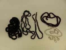 A French jet necklace,