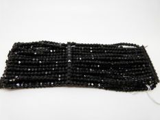 A Victorian beaded French jet choker