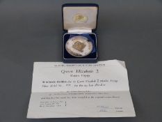 Queen Elizabeth II Cunard maiden voyage silver medal in original case with certificate