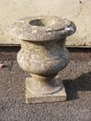 A small marble urn,