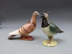 Beswick Lapwing and a Pigeon