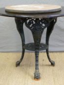 Britannia pub table with cast iron base