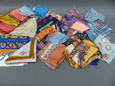 A collection of ladies scarves, many silk including Jaqmar, Richard Allan,