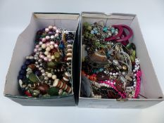A large collection of costume jewellery