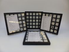 Four trays of loose gemstones including garnets, tourmaline, aquamarine, peridot, quartz, moonstone,